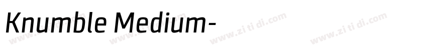 Knumble Medium字体转换
